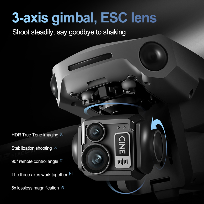 8K 3 Eksenli Gimbal Fırçasız 7 - Drone Lidar incelemesi ve fiyatı